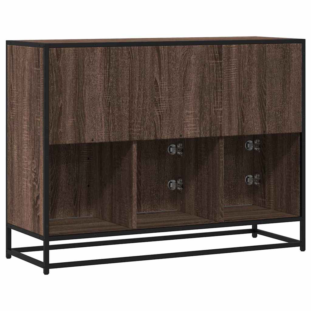 Sideboard Braun Eichen-Optik 100x35x76 cm Holzwerkstoff